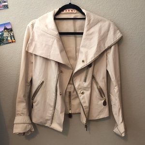 MARNI Cream Jacket (super versatile) Motorcycle-Style Jacket